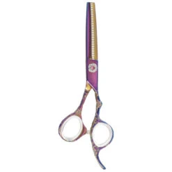 Sibel Ciseaux Sculpteurs 6.0" Offset Pink Sparkle Cisoria