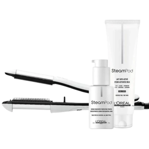 Pack Lisseur Steampod 4.0 Cheveux Fins L'Oréal Professionnel 1 Pack Lisseur Steampod 4.0 Cheveux Fins L'Oréal Professionnel