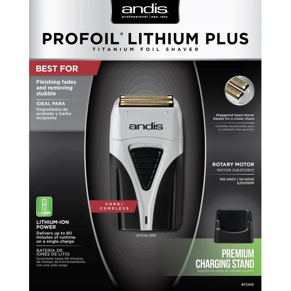 Rasoir Cheveux électrique TS-2 Profoil Lithium Plus ANDIS 6 Rasoir Cheveux électrique TS-2 Profoil Lithium Plus ANDIS – Image 6